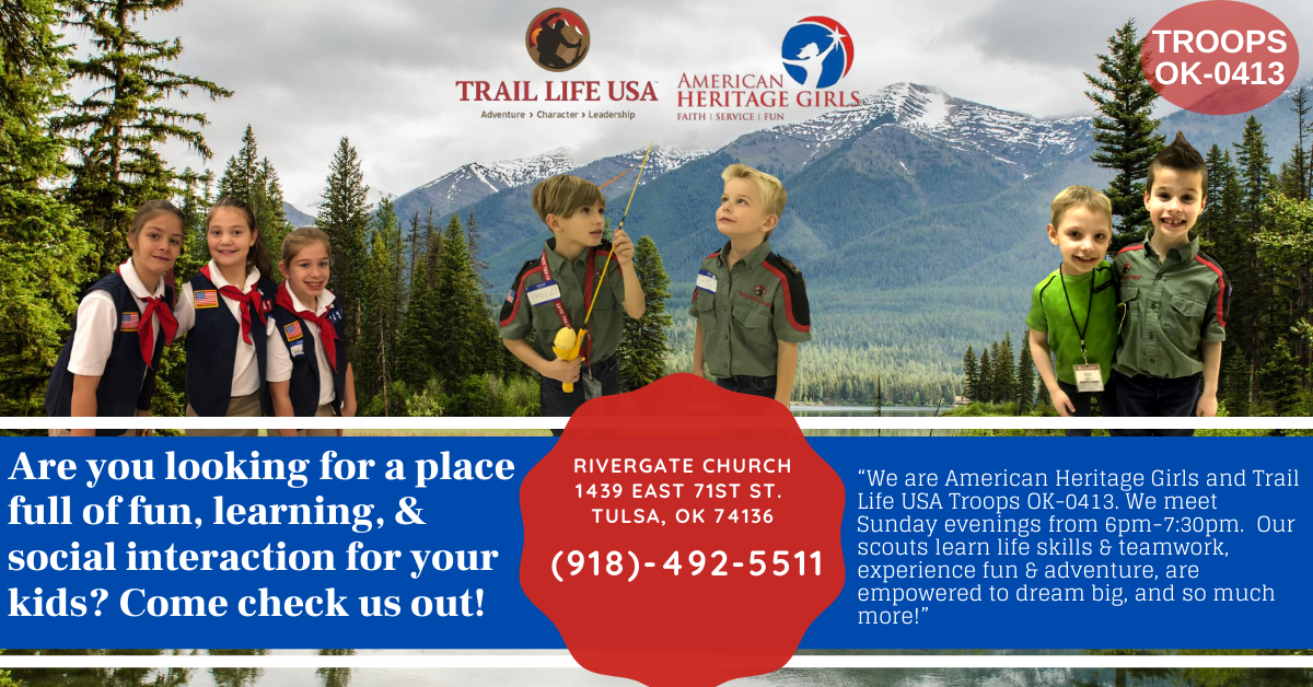 Featured image for “AMERICAN HERITAGE GIRLS & TRAIL LIFE USA (for the kids/family)”