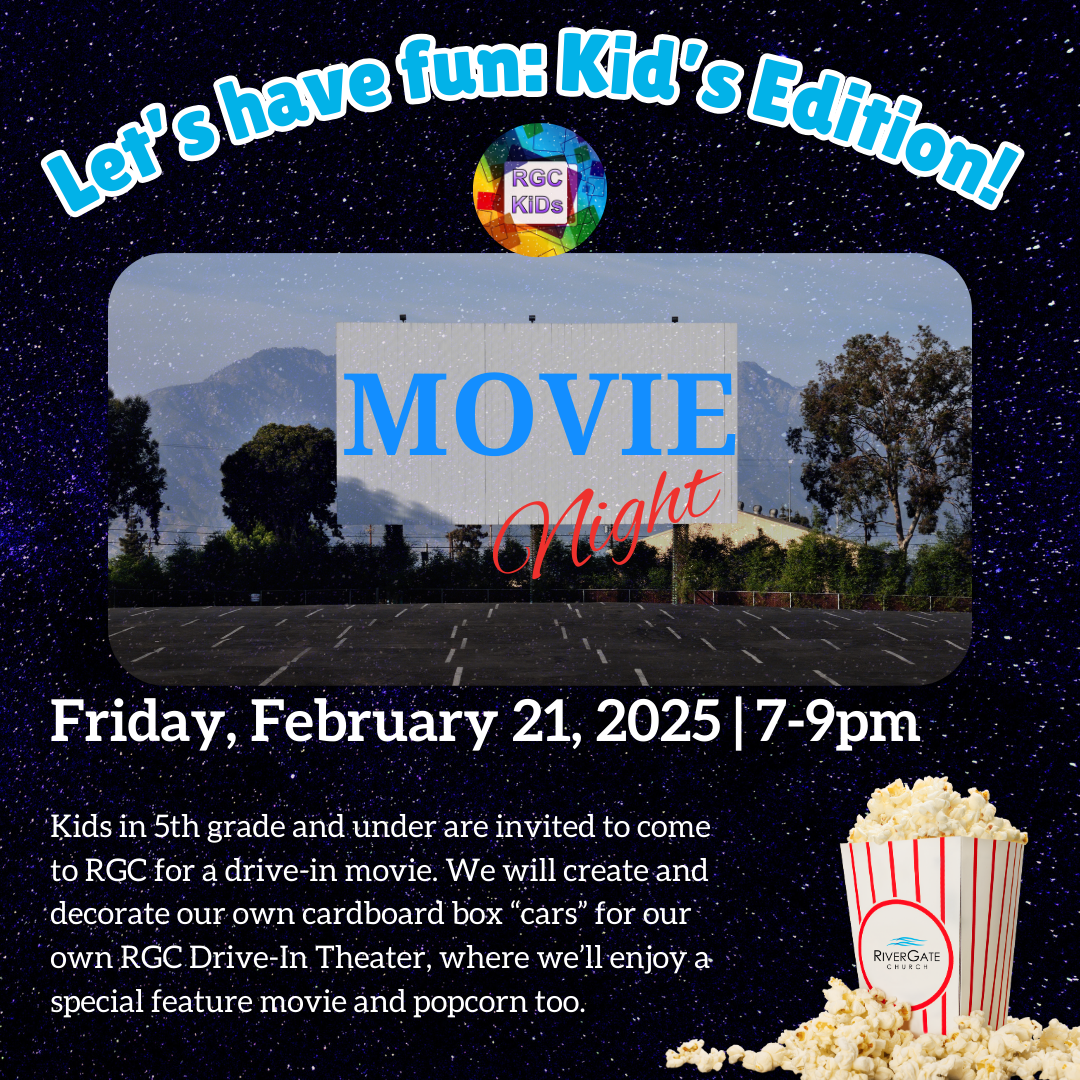 Featured image for “LET’S HAVE FUN: KIDS’ EDITION (Drive-In Movie Night) – Fri, Feb 21st, 2025 (7pm-9pm)”