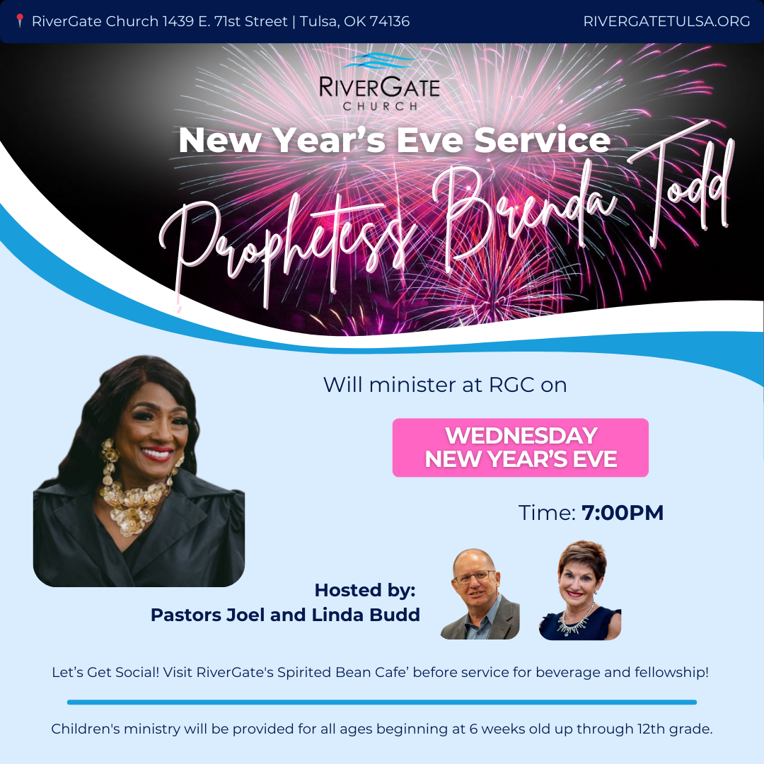 Featured image for “Guest Speaker: Prophetess Brenda Todd (New Years Eve, December 31, 2025) 7pm”
