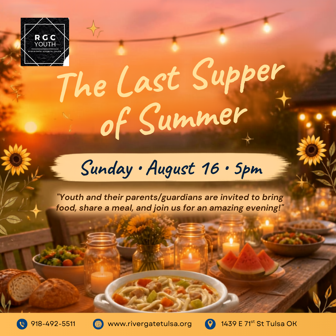 Featured image for “RGC Youth Department – The Last Supper of Summer (Sunday, August 16th, 2026 – 5pm)”